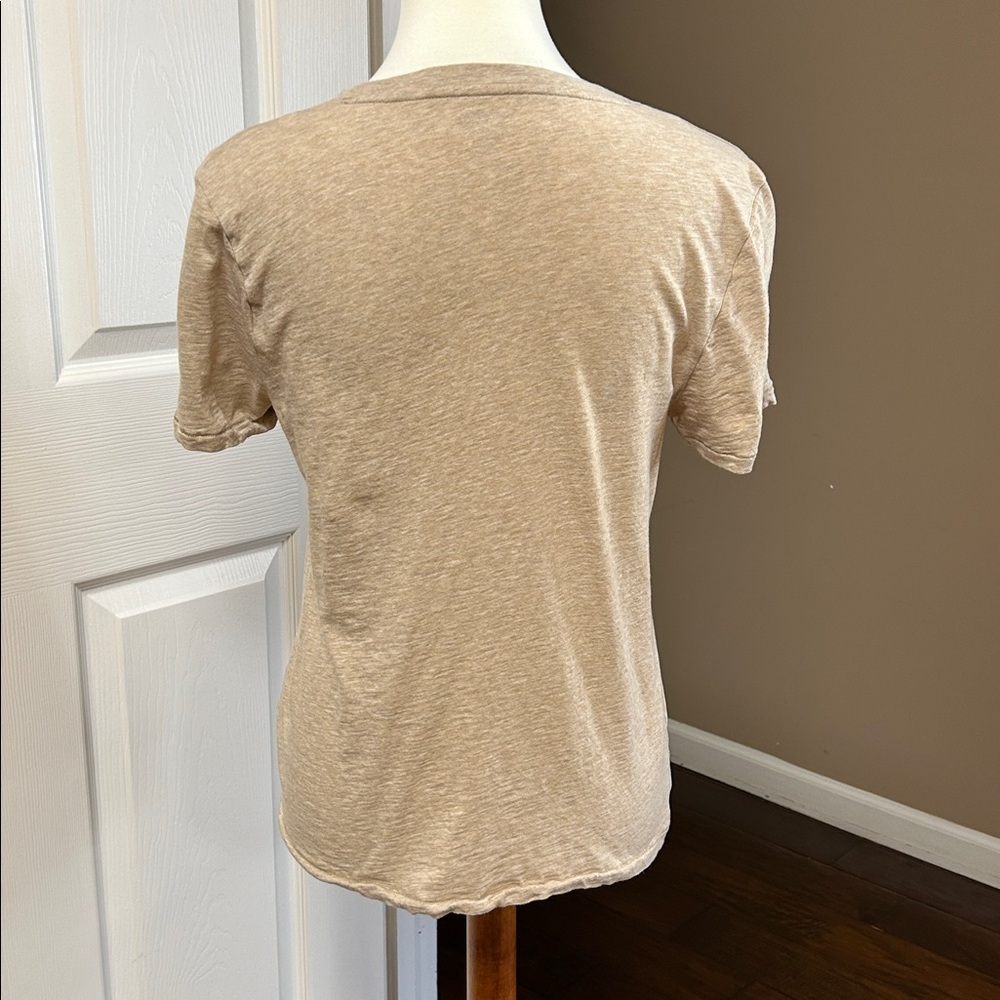 J. Crew Vintage Cotton Heathered Tan T-Shirt Medium - Picture 2 of 4